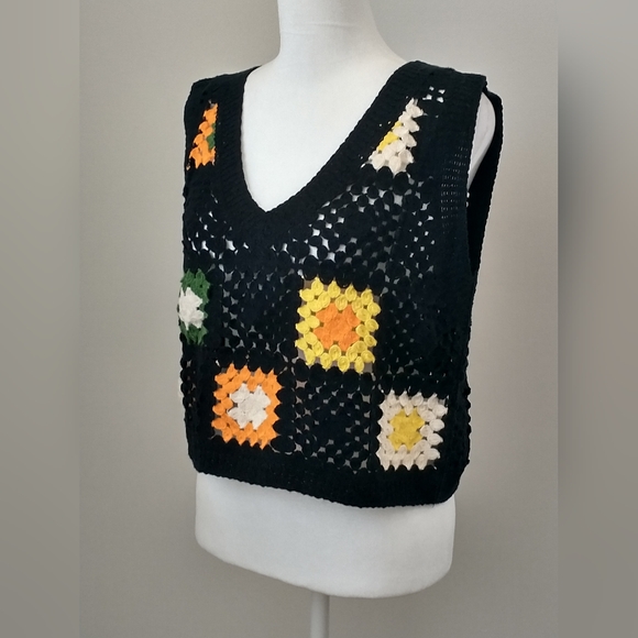 NWT Rebellion crocheted sweater vest L - Picture 5 of 10